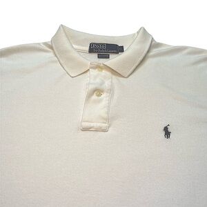 Vintage collector item Polo by Ralph Lauren Men's White Polo Shirt